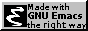 Made with GNU Emacs